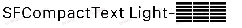 SFCompactText Light字体转换